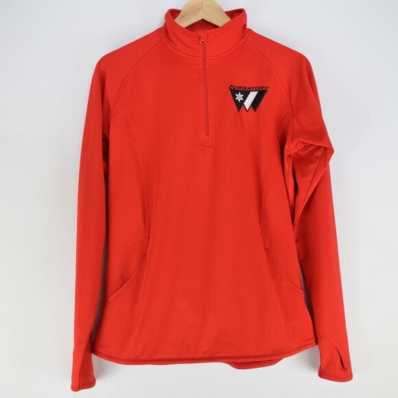 Sport-Tek Tops - Purgatory Ski Resort‎ Logo Fleece Top Womens M Red 1/4 Zip Colorado